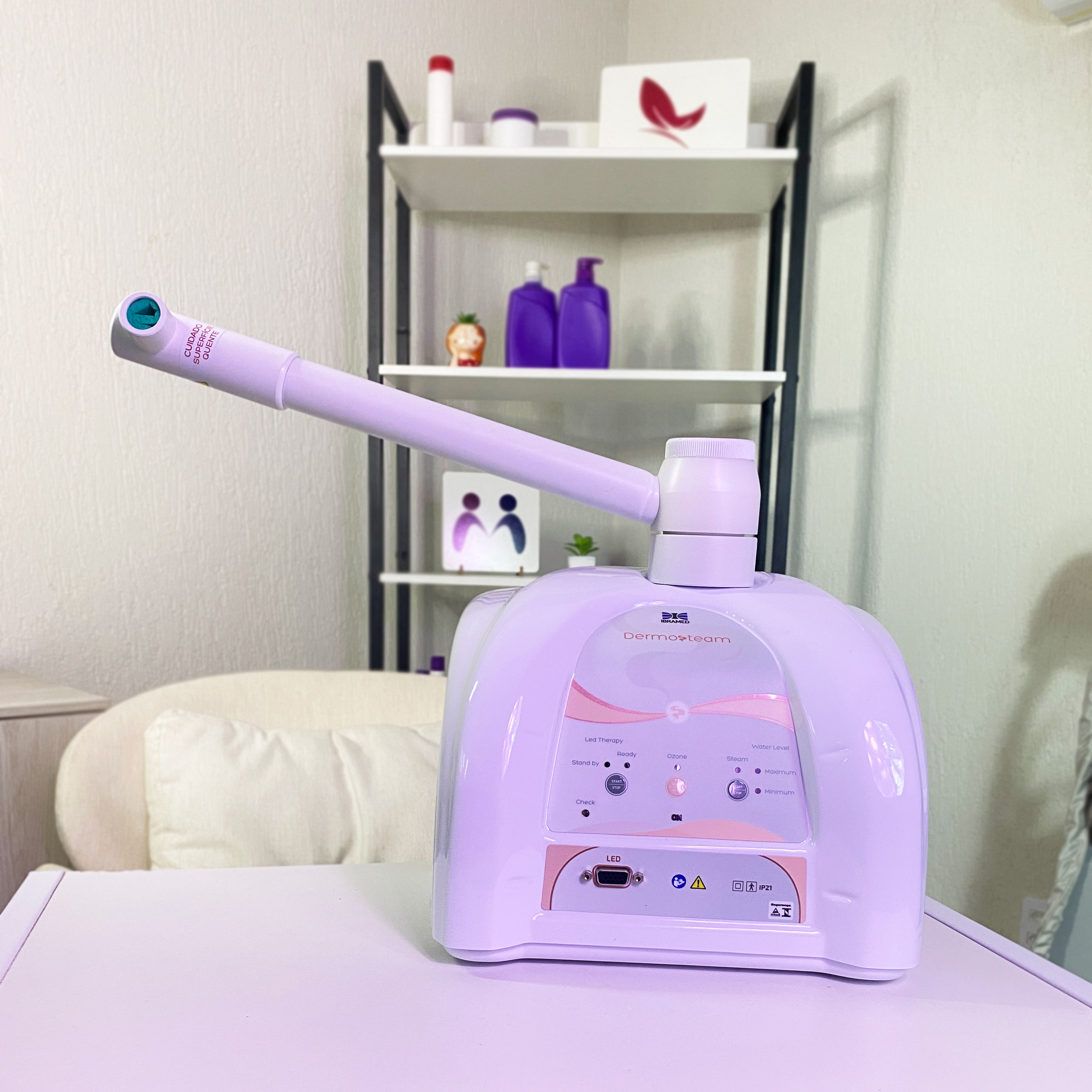 Kit Dermosteam Vapor de Ozônio com Suporte Aromatizador e Máscara